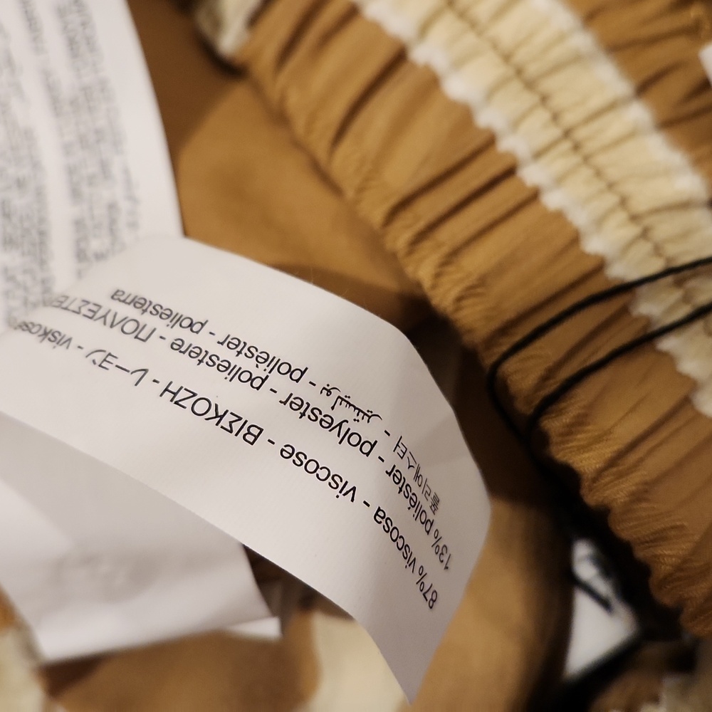 Zara Tan and Cream Striped Wide Leg Pants - Picture 12 of 14